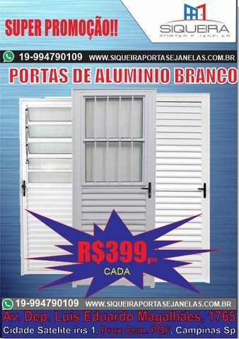 Portas de Aluminio Branco - Promoção Estendida fim de ano