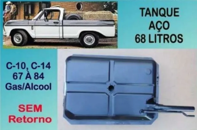 Tanque Combustível 68 Litros C-10 67 à 84 Gas/Alc Sem o Retorno
