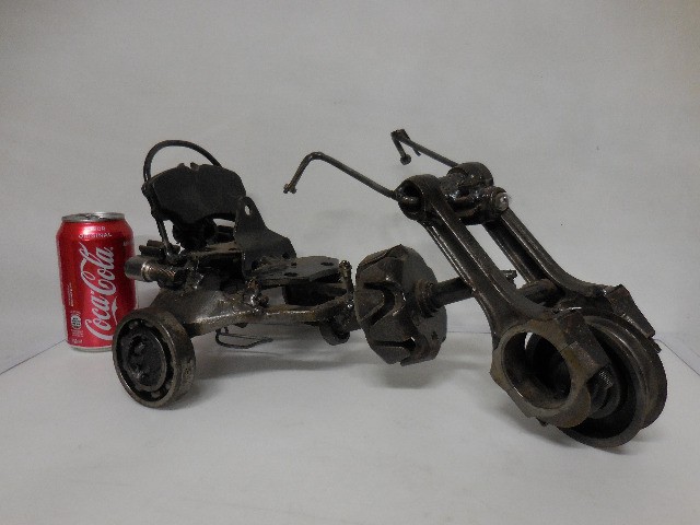 moto triciculo brinquedo de ferro artezanal  - Foto 5