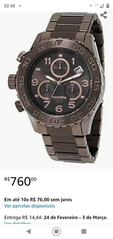 relogio mondaine bronze