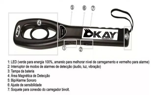 Detector de metais modelo raquete ko-800 Novos!!! - Foto 5