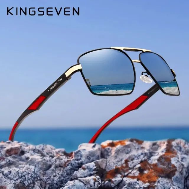 ÓCULOS KINGSEVEN ORIGINAL BLACK/RED - Foto 3