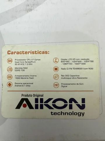 Central Multimídia 9 Pol. Aikon Basic One X09-4116 com i-kit do Onix/Prisma 2012 a 2019 