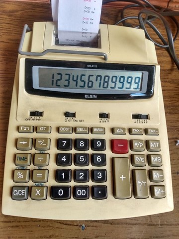 Calculadora eletrônica Elgin com impressão 
