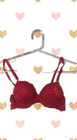 Soutien/sutiã vermelho com renda
