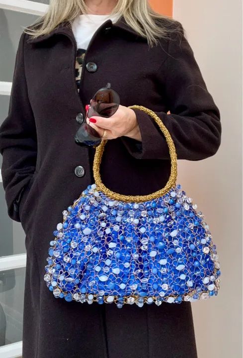 Bolsa de mão azul