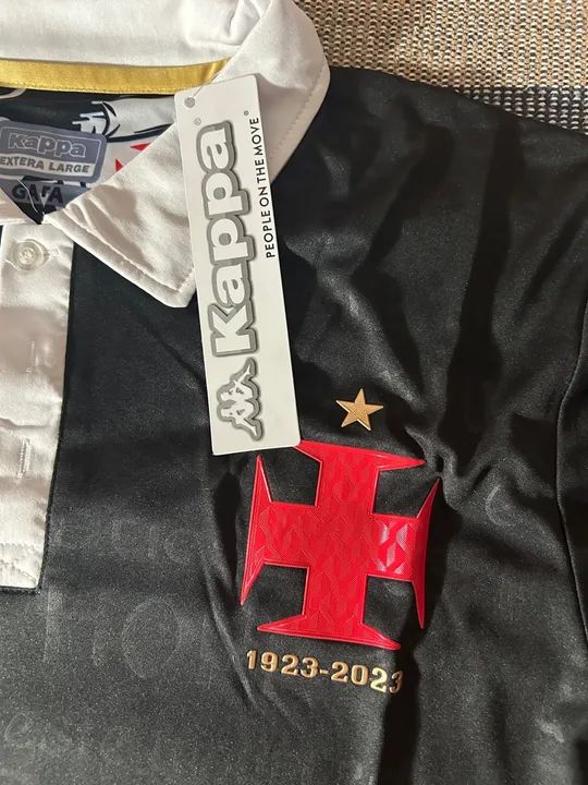Camisa Vasco III - 100 anos camisas negras (nova com etiqueta) - Foto 3