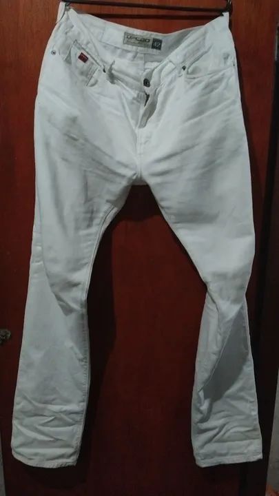 Calça Jeans Branca Masculina 42