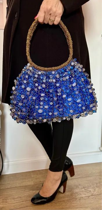 Bolsa de mão azul - Foto 4