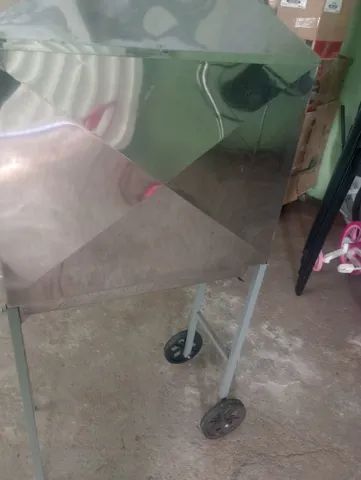 Churrasqueira carrinho a gás inox