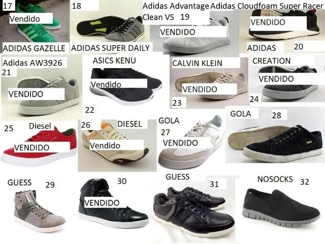 Usados Tenis adidas puma mizuno nike asics a partir de R$ 230 45/46 Br 13us - Foto 2