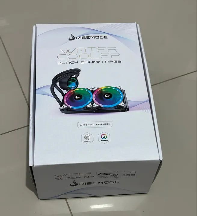 Water Cooler Risemode Black 240mm ARGB Novo Peças de Hardware