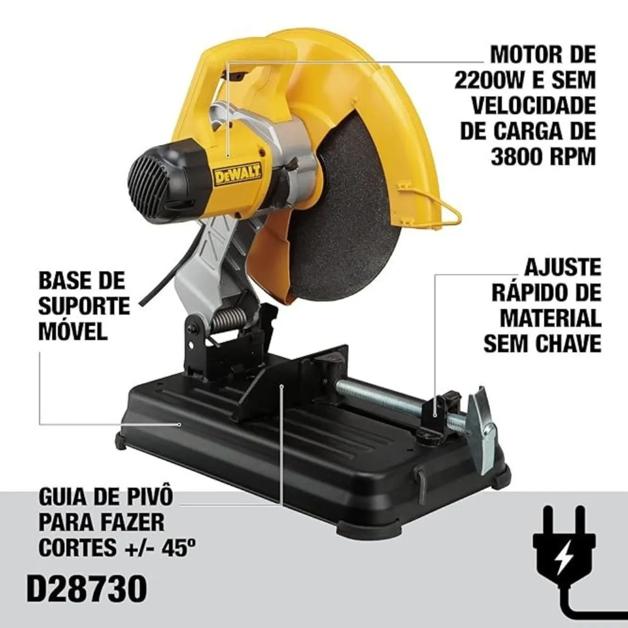 Serra de Corte Rápido Policorte  - DEWALT-D28730