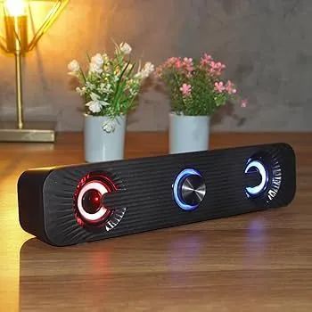 Caixa de Som Knup RO 829 com LED RGB e Graves Potentes