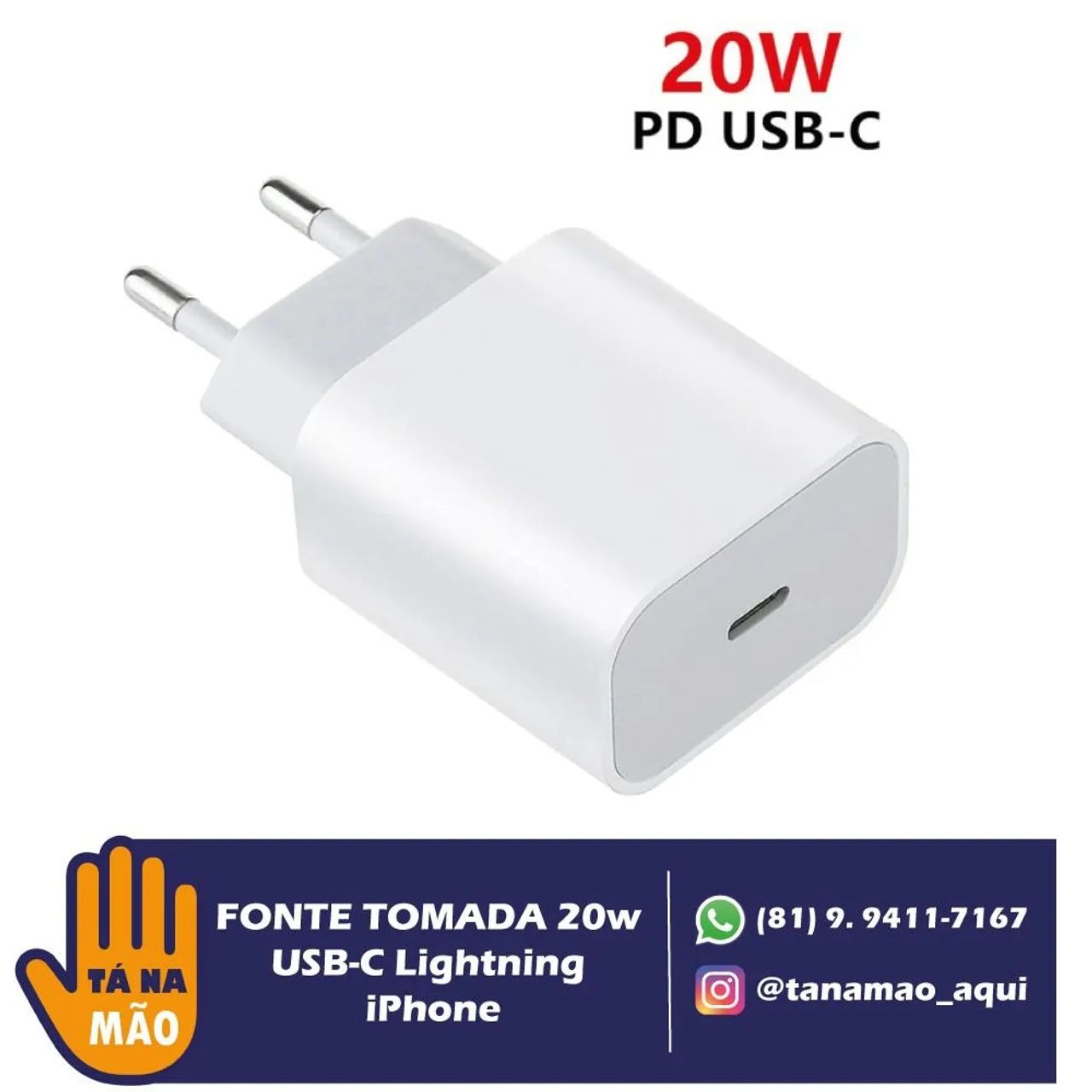 Fonte tomada 20w tipo C/Lightining - iPhone  - Foto 2