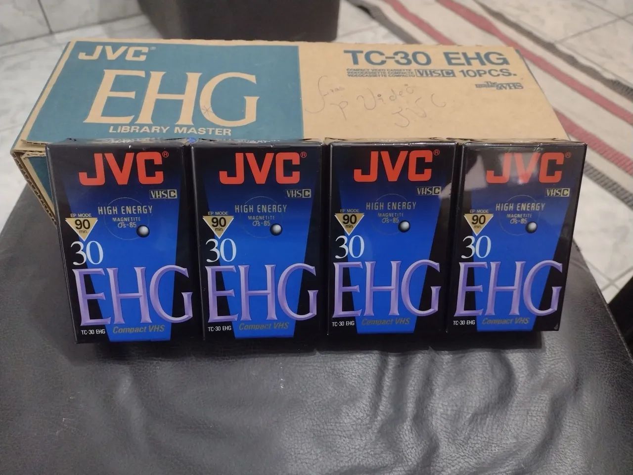 Fita compacto VHSc JVC TC 30 ehg 90 minutos.nova lacrada