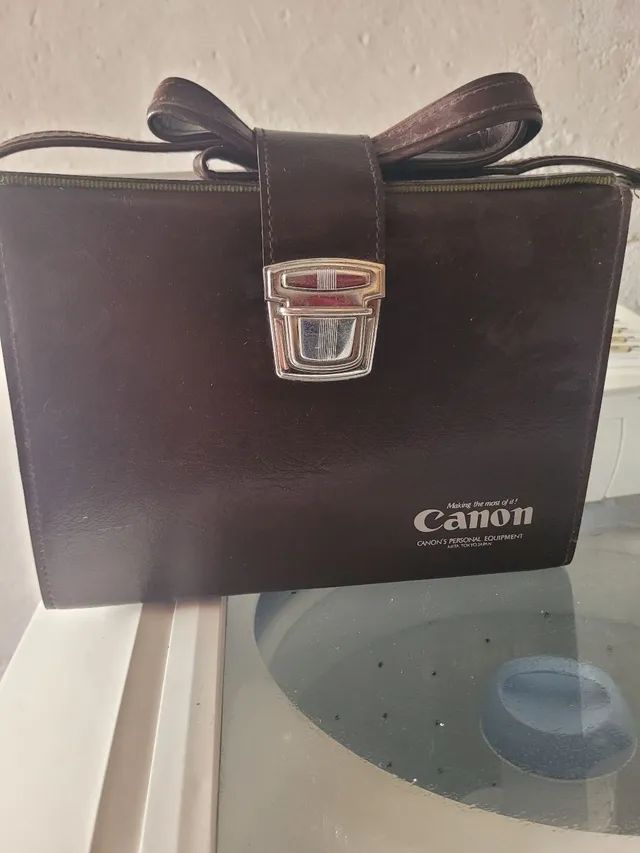 Bolsa couro Canon relíquia linda aceito smartphone 