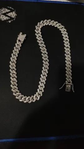 Corrente cravejada Ice Miami prata 925 - Foto 3