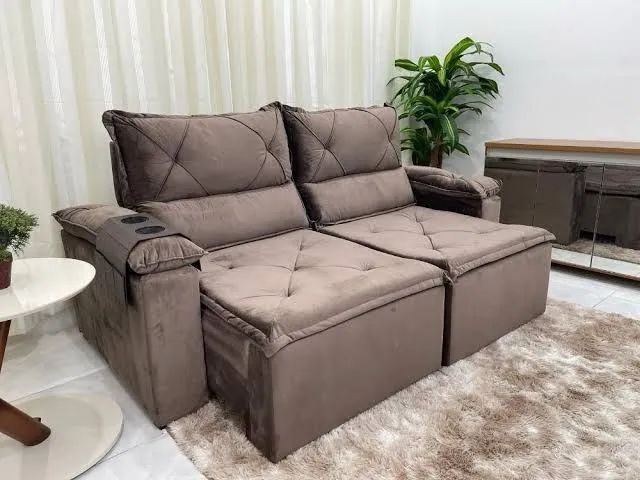 Sofá Retrátil e Reclinável BHQ771 - Foto 3