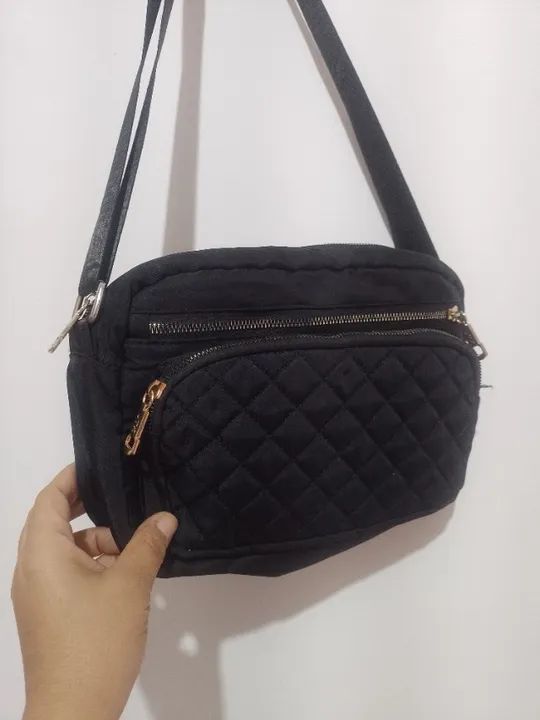 Bolsa preta transversal 