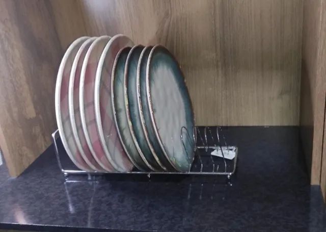 Escorredor e Organizador de Pratos 12 Lugares em Inox - Foto 3