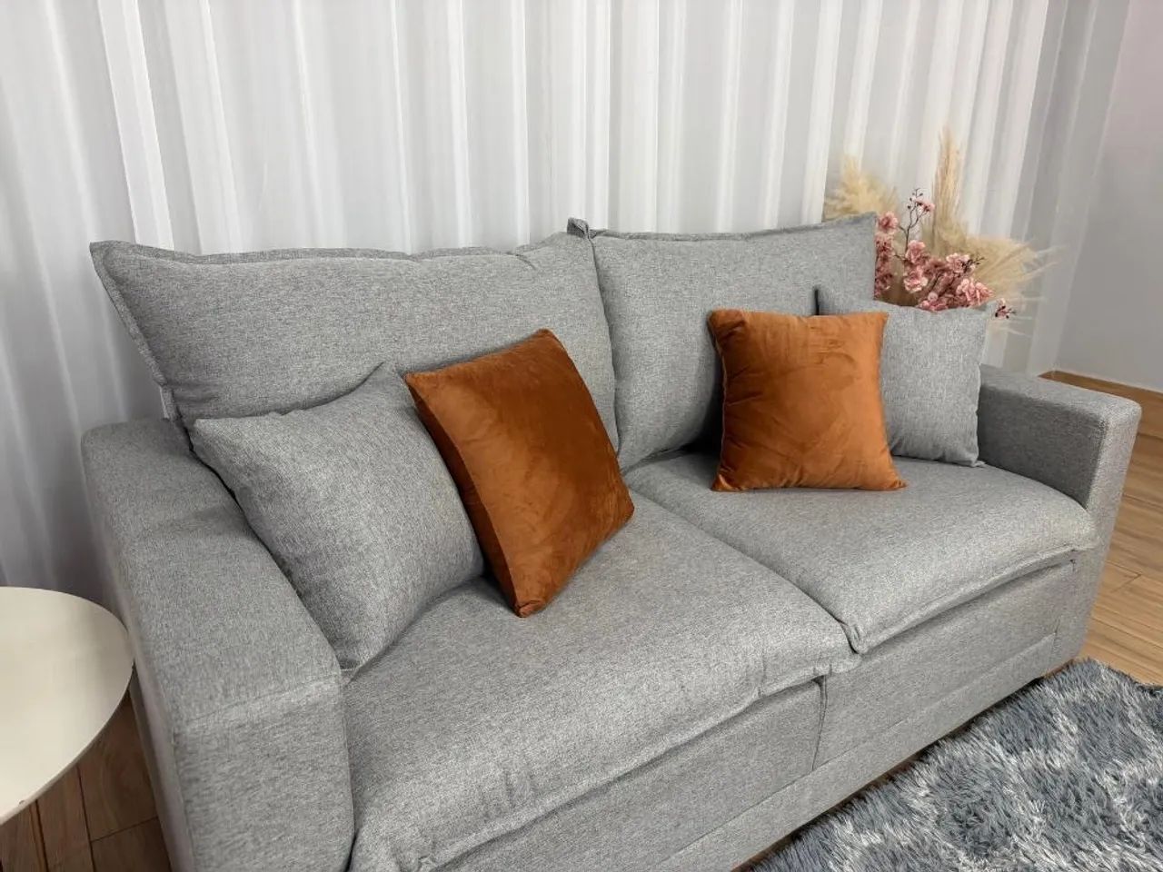 Sofá Living Manu Molas Ensacadas 1.80m  Linho Receba Amanhã  - Foto 4