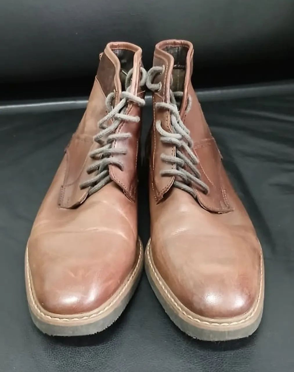 Bota Masculina de Couro Marrom - Comprada em Lyon (França) - Foto 4