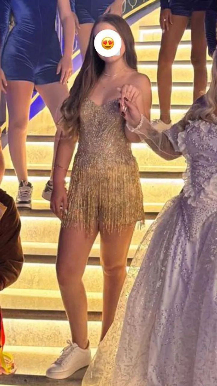 Vestido de Festa Dourado - Foto 2