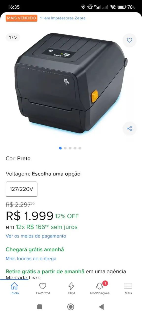 Etiquetadora Zebra ZD 220 - Foto 3