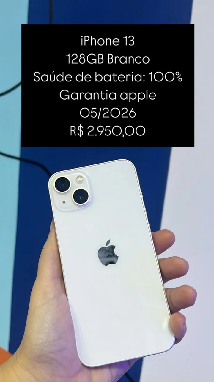 iPhone 13 128GB Preto Saúde de bateria 84% R$ 2.750,00 Semi Novo
