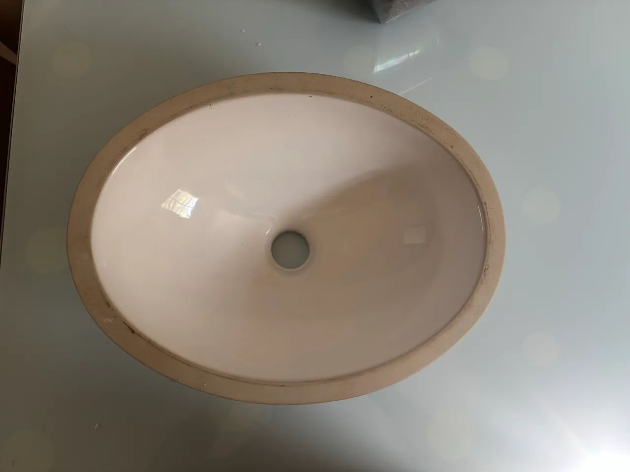 Cuba de embutir oval cerâmica 39,5x30,5