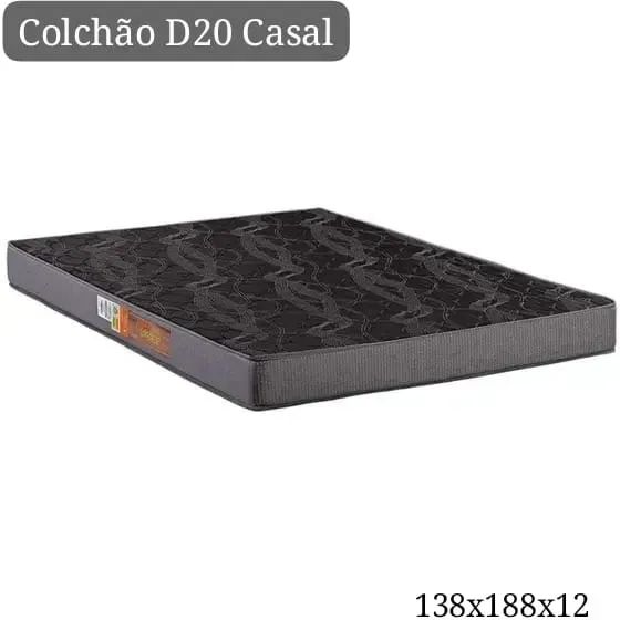 Colchão d20 casal estampado 138x188x12