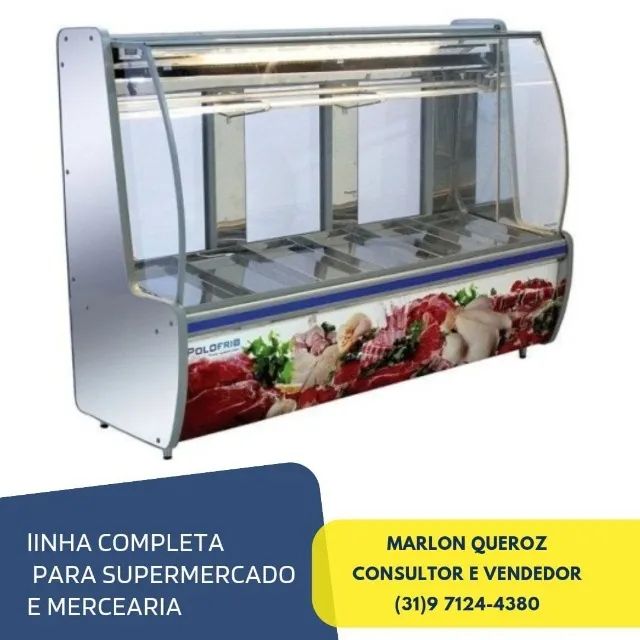 Balcão de Açougue Polo Frio Inox 2M 220v Novo