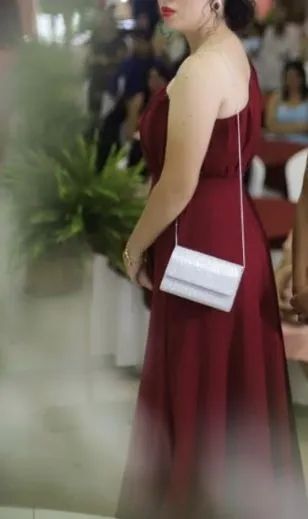 Vestido de Festa Vinho Elegante - Foto 2