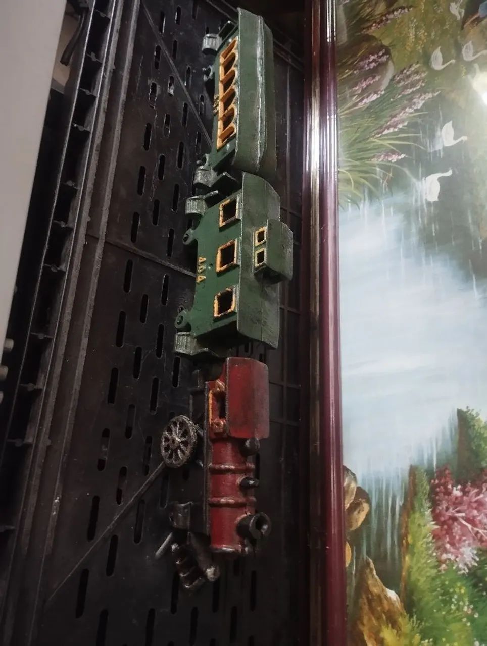 Trenzinho antigo Maria fumaça todo de ferro fundido. - Foto 4
