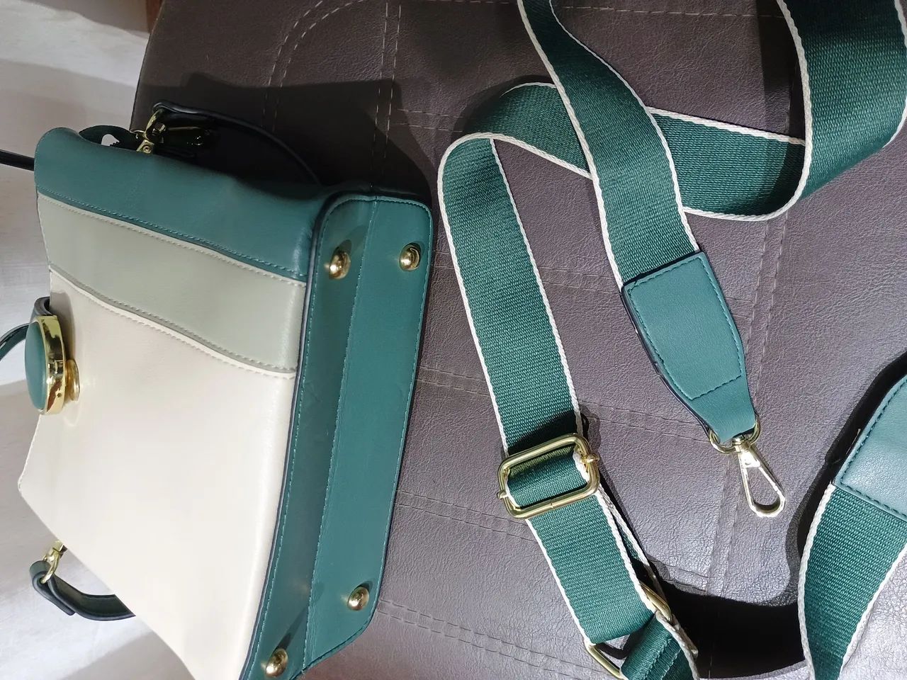 Bolsa feminina courino verde - Foto 5