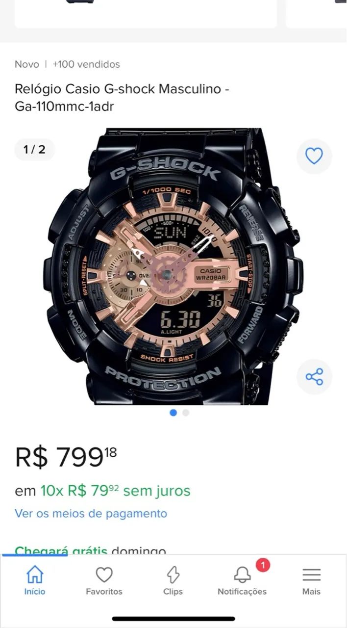 Casio Gahock original ga110mmc.