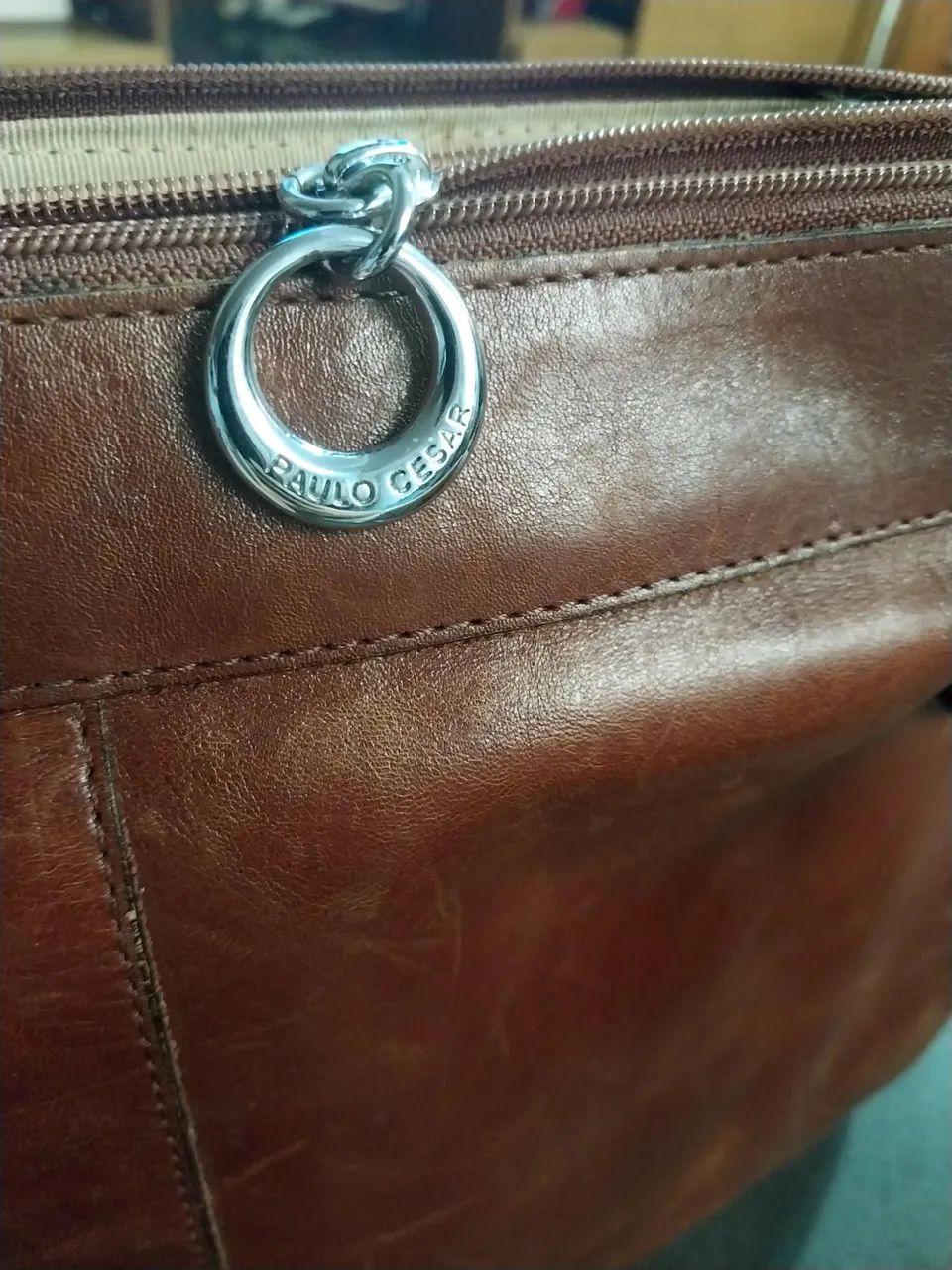 Bolsa  Marrom em Couro Paulo Cesar  - Foto 2