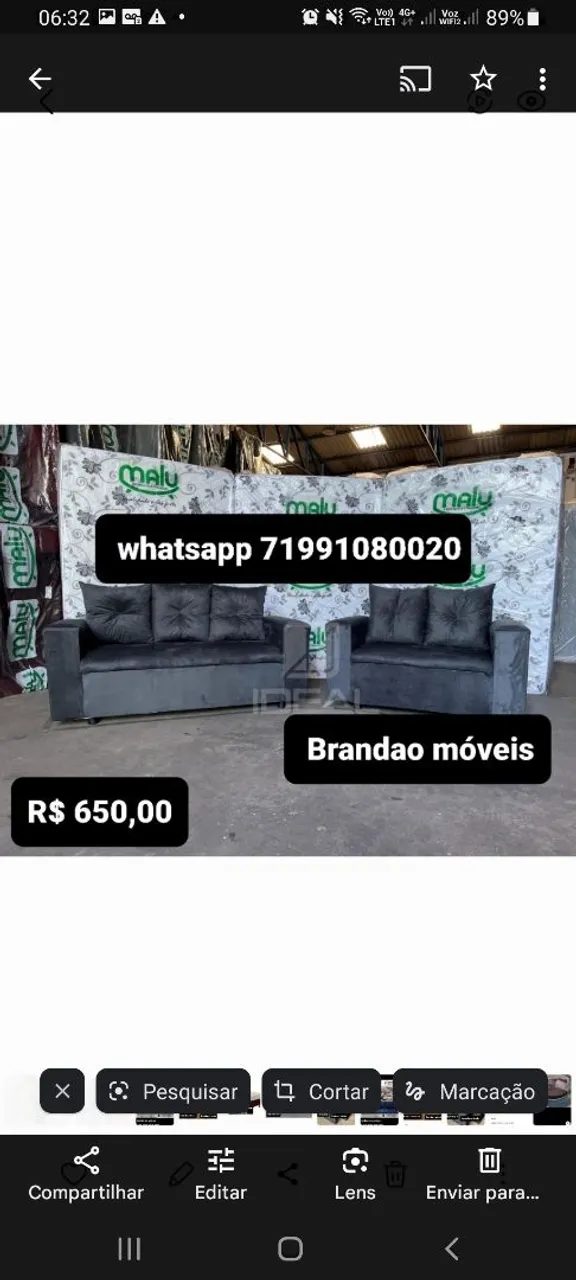 Sofa conjunto 2e3 R$ 650 00