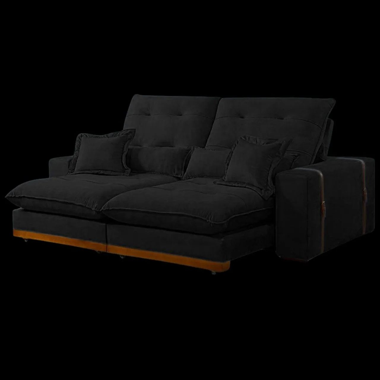 Sofá Modular Preto Confortável e Elegante Molas ensacadas!! 626tt - Foto 4