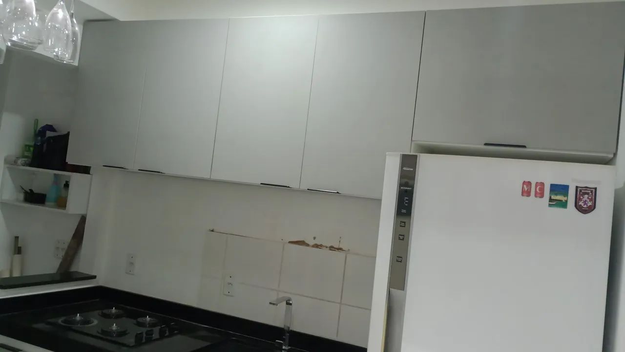 Armários de cozinha cinza