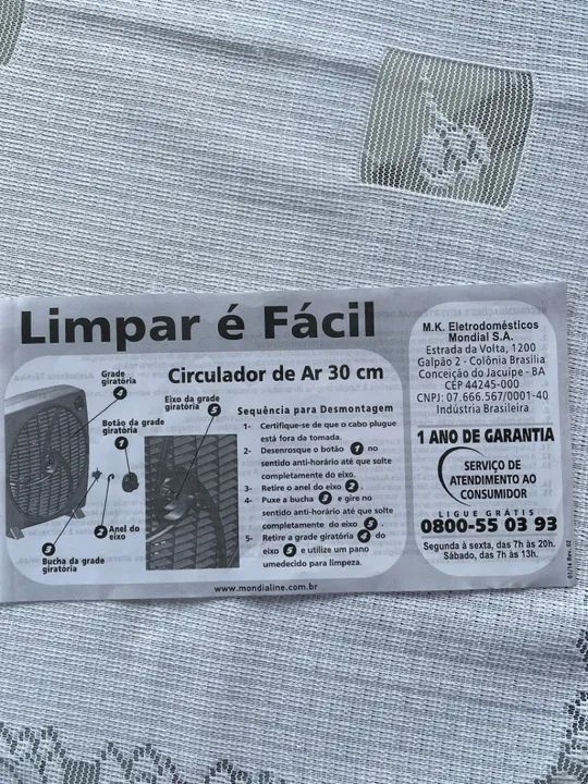 Ventilador Mondial Black Premium 30 cm - Foto 5