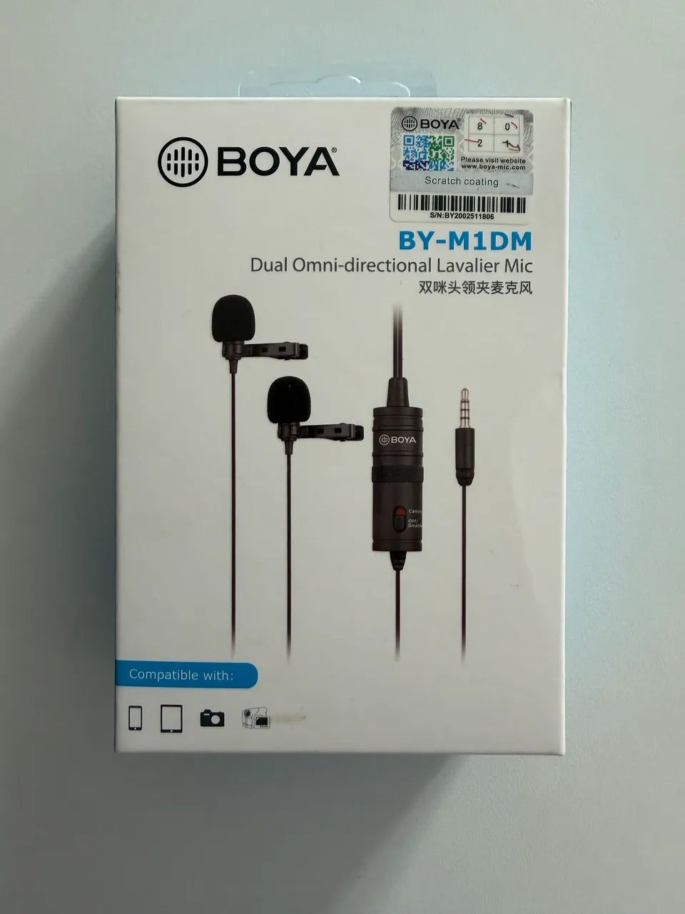 Microfone Lapela Omnidirecional Duplo BYM1DM Boya - Foto 3