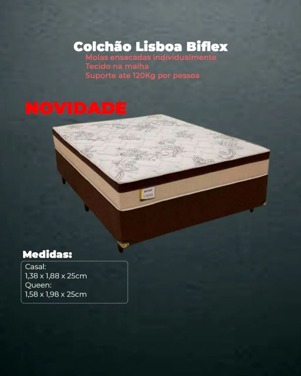 Colchão Lisboa Biflex - Molas Ensacadas e Conforto Garantido!