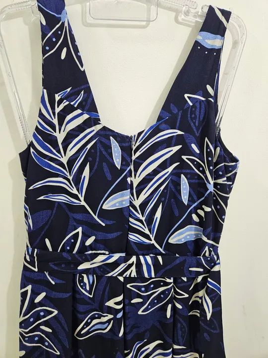 Macacão Jeans Estampado Azul - Tamanho M - Foto 3