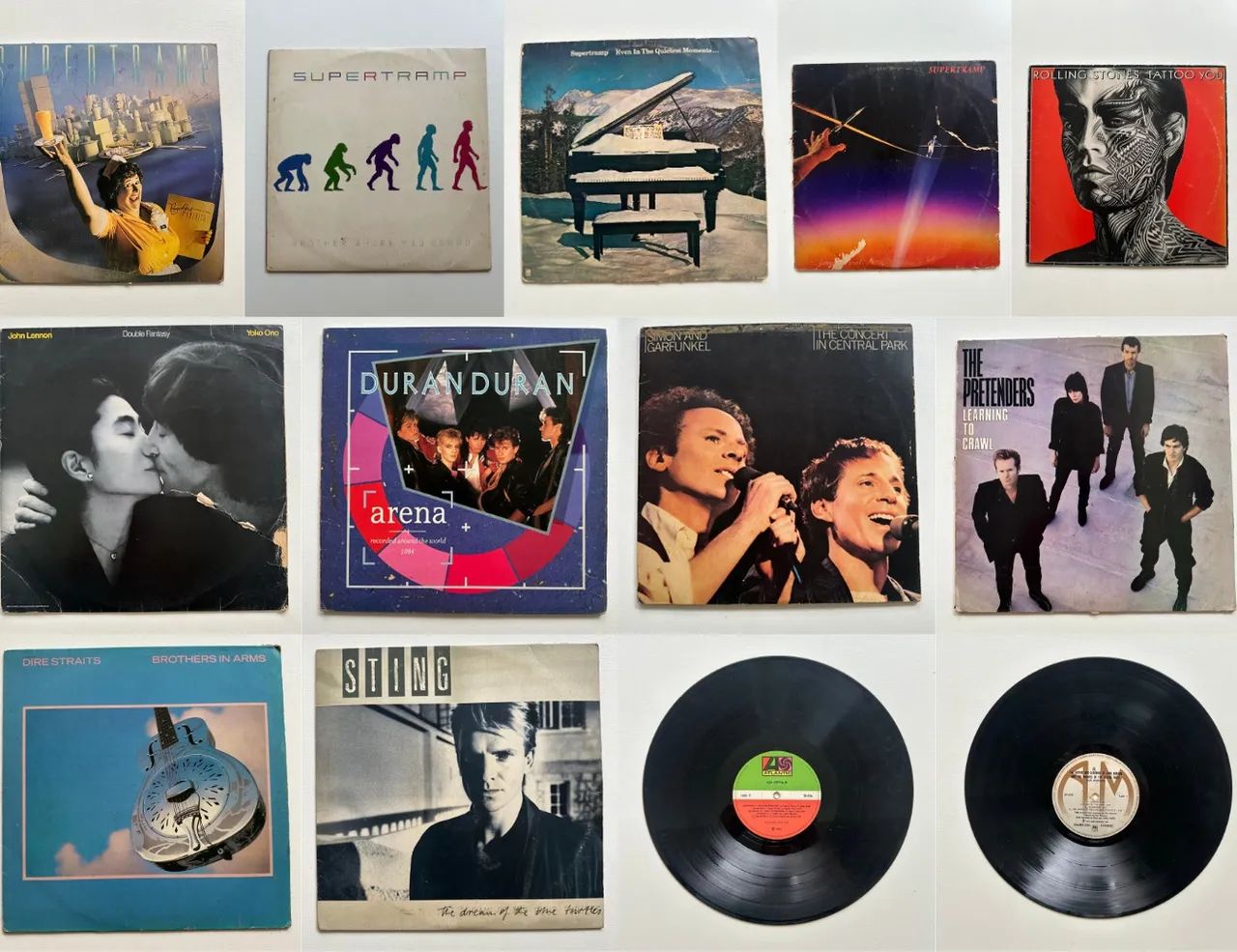 Coleção 13 Discos de Vinil Internacionais - Clássicos do Rock e Pop