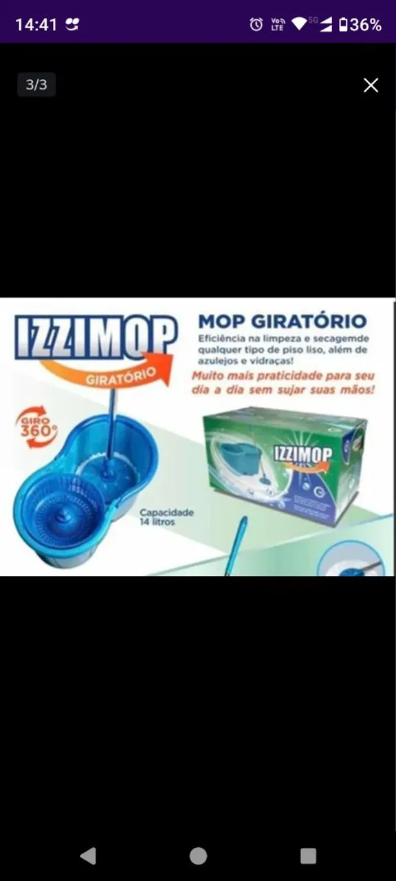 Refil Mop Giratório Izzi Mop