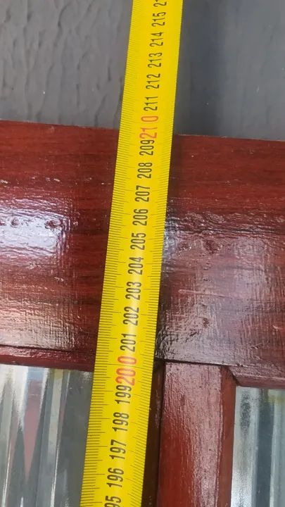 Porta de madeira com vidro 16 divisórias - Foto 4