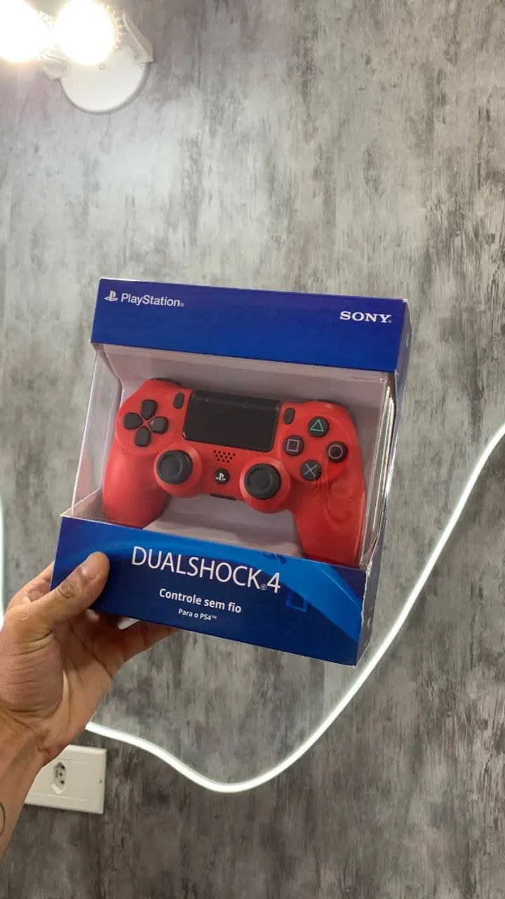 Controle PlayStation 4 Vermelho Red Magma Bluetooth Compatível Pc, Notebook, Smart TVs  - Foto 4