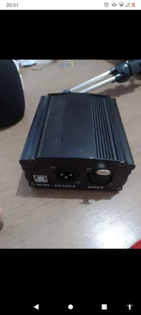 Microfone condensador e Phantom Power 64318045229185121